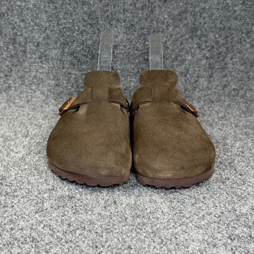 Birkenstock Boston Clogs Women's 7 Brown Suede Soft Footbed Slip On Sandal Shoes - Picture 4 of 14